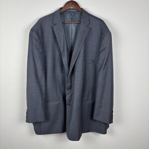 Mantoni Super 140S Blazer Jacket Sport Coat Mens 60R Gray 100%‎ Wool 2-Button
